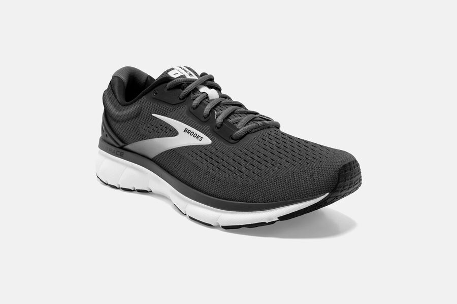 Brooks Trace Road Running Shoes - Mens - Black/Grey - OR8576142